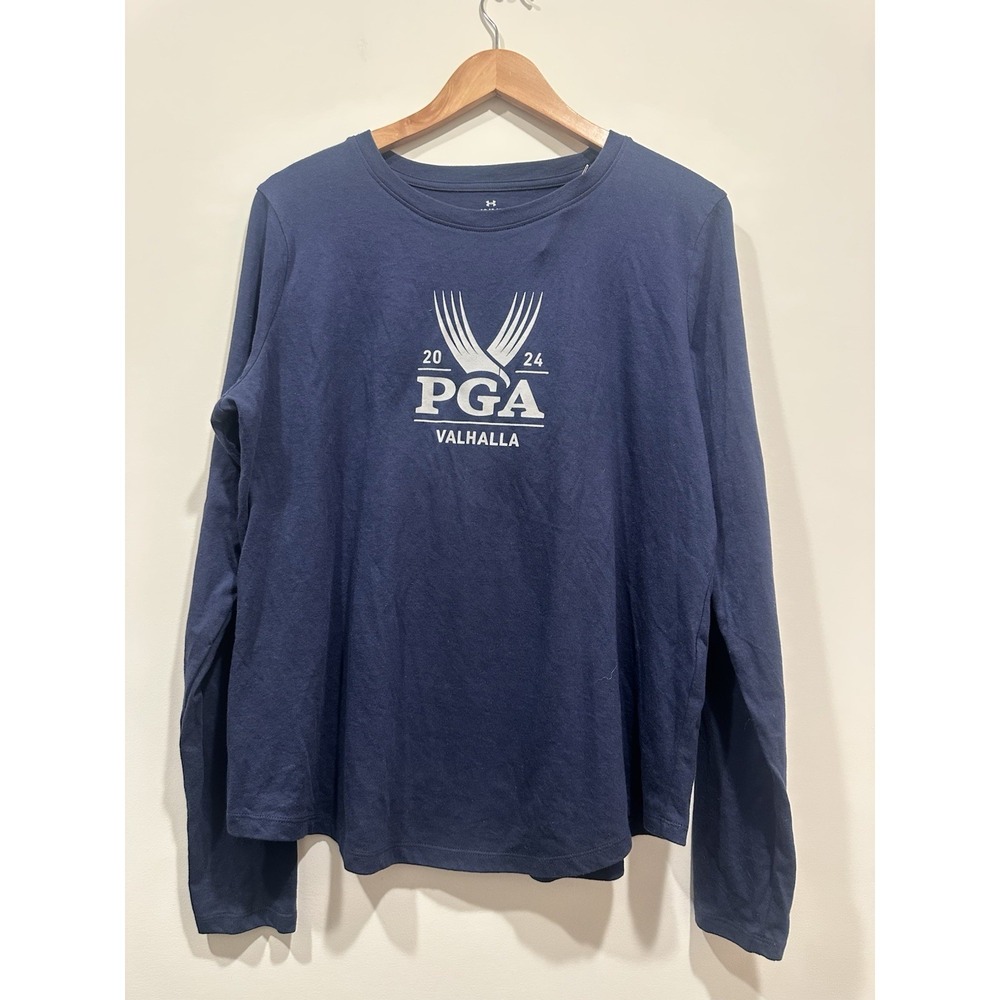 PGA Valhalla 2024 Under Armour NWT Navy Blue Women's Long Sleeve Tee Large